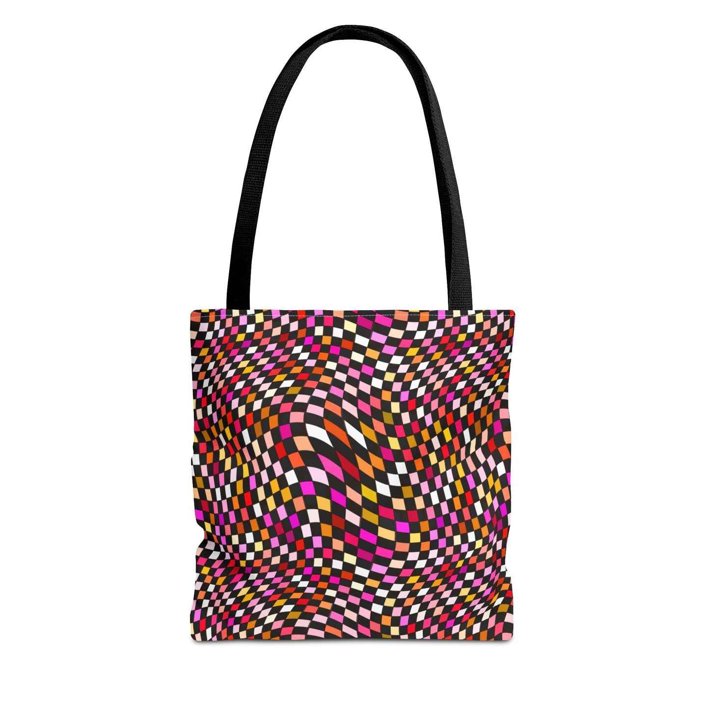 Warped Red Checkered Canvas Tote Bag