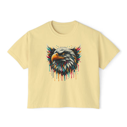Colorful Bald Eagle Women's Boxy Tee