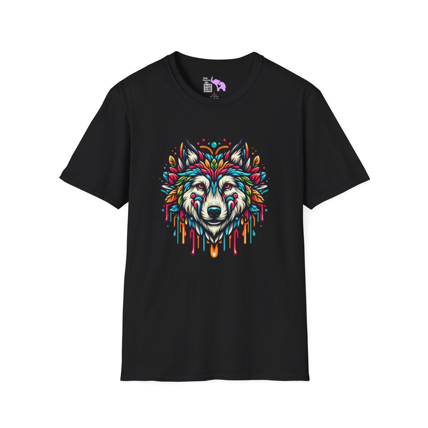 Colorful Wolf 2 Adult T-shirt