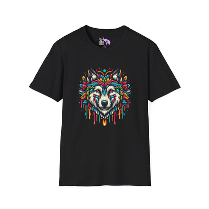 Colorful Wolf 2 Adult T-shirt