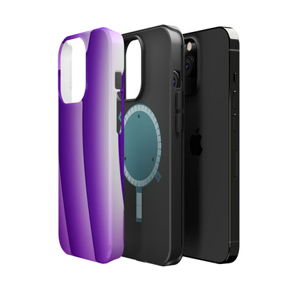 Purple Gradient Stripes MagSafe® Compatible Tough Case for iPhone