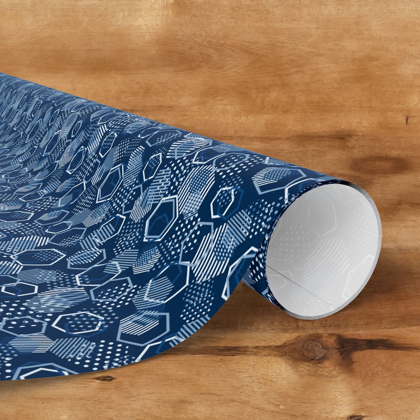 Blue Hexagons Gift Wrap for All Occasions