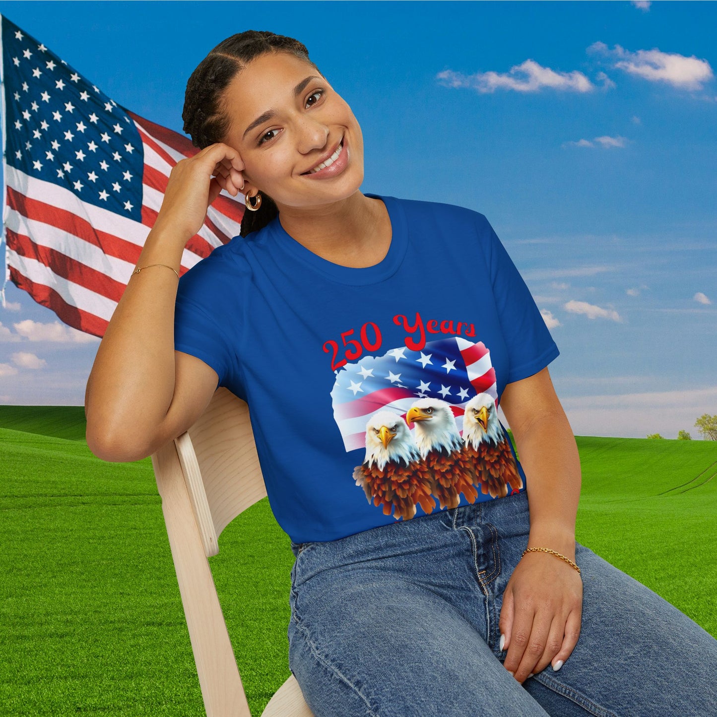 Three Eagles 250 Years 1776-2026 Adult T-shirt