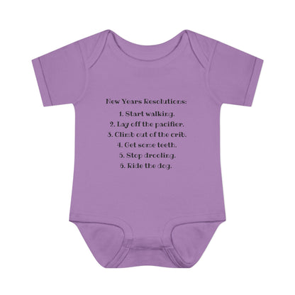 New Years Resolutions (Baby) Infant Baby Rib Bodysuit