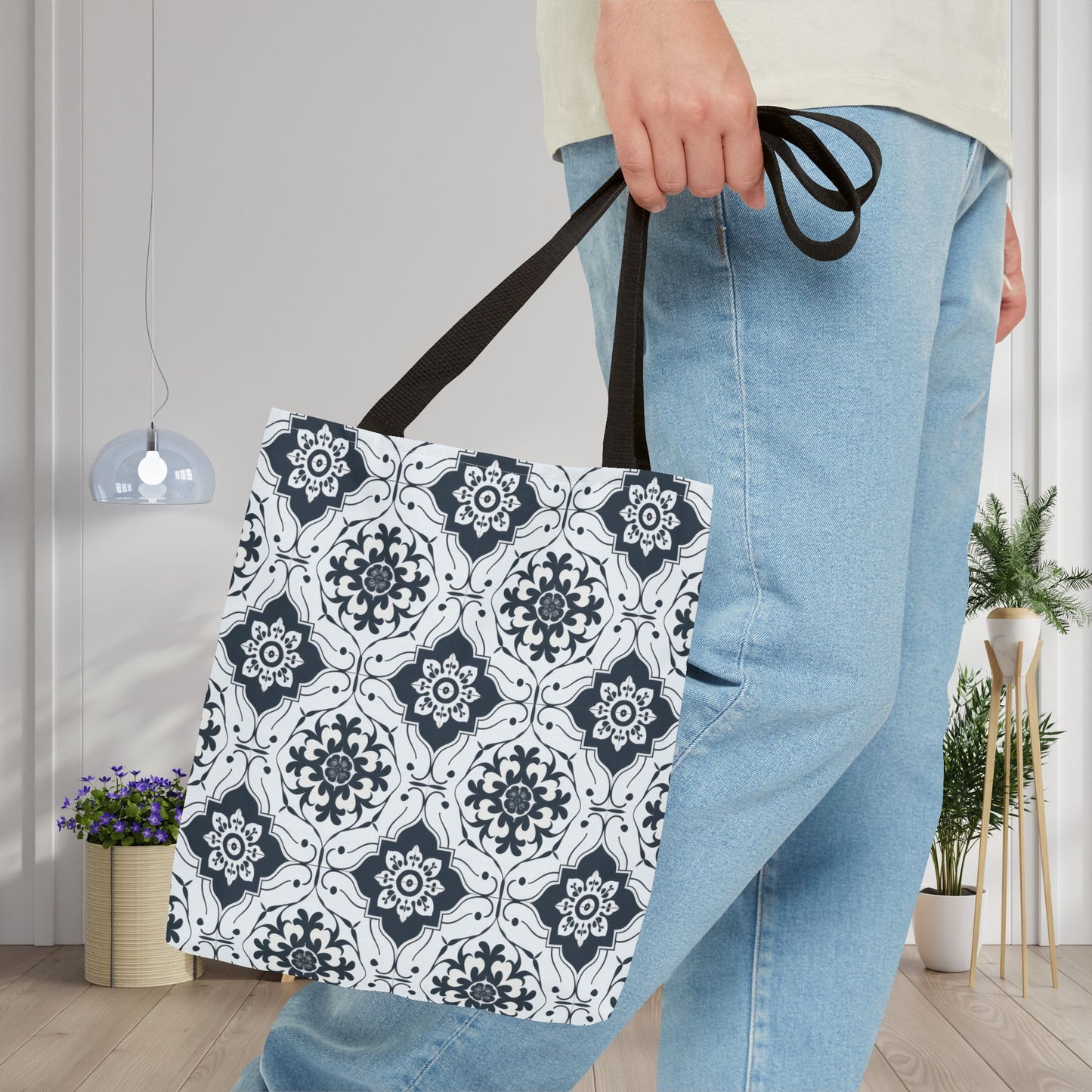 Lisbon Noir Canvas Tote Bag