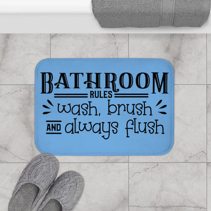 Bathroom Rules Bath Mat