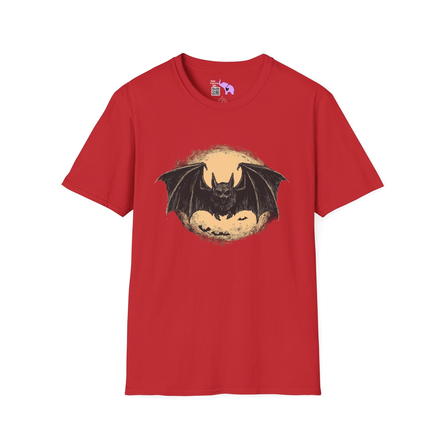 Bat Over Moon Adult T-shirt