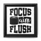 Focus Aim Flush Framed Canvas Bathroom Art