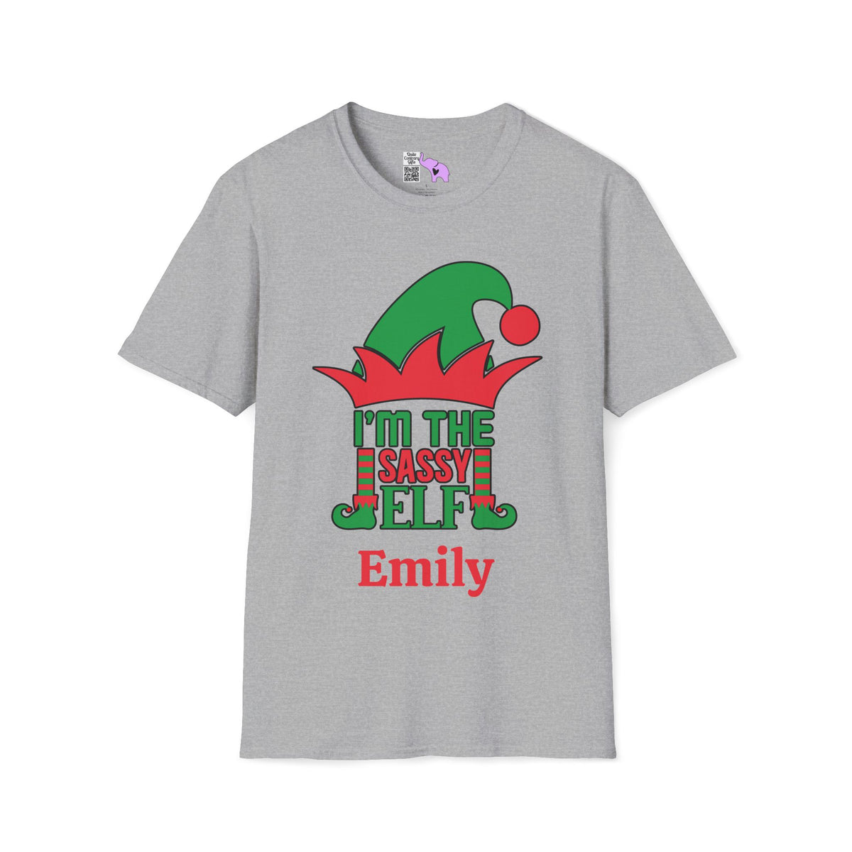 I'm The Sassy Elf Personalized Adult T-shirt