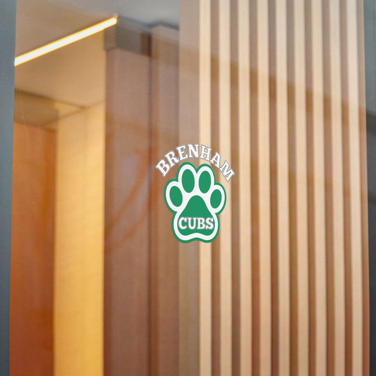 Brenham Paw Pride, White Decal