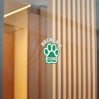 Brenham Paw Pride, White Decal