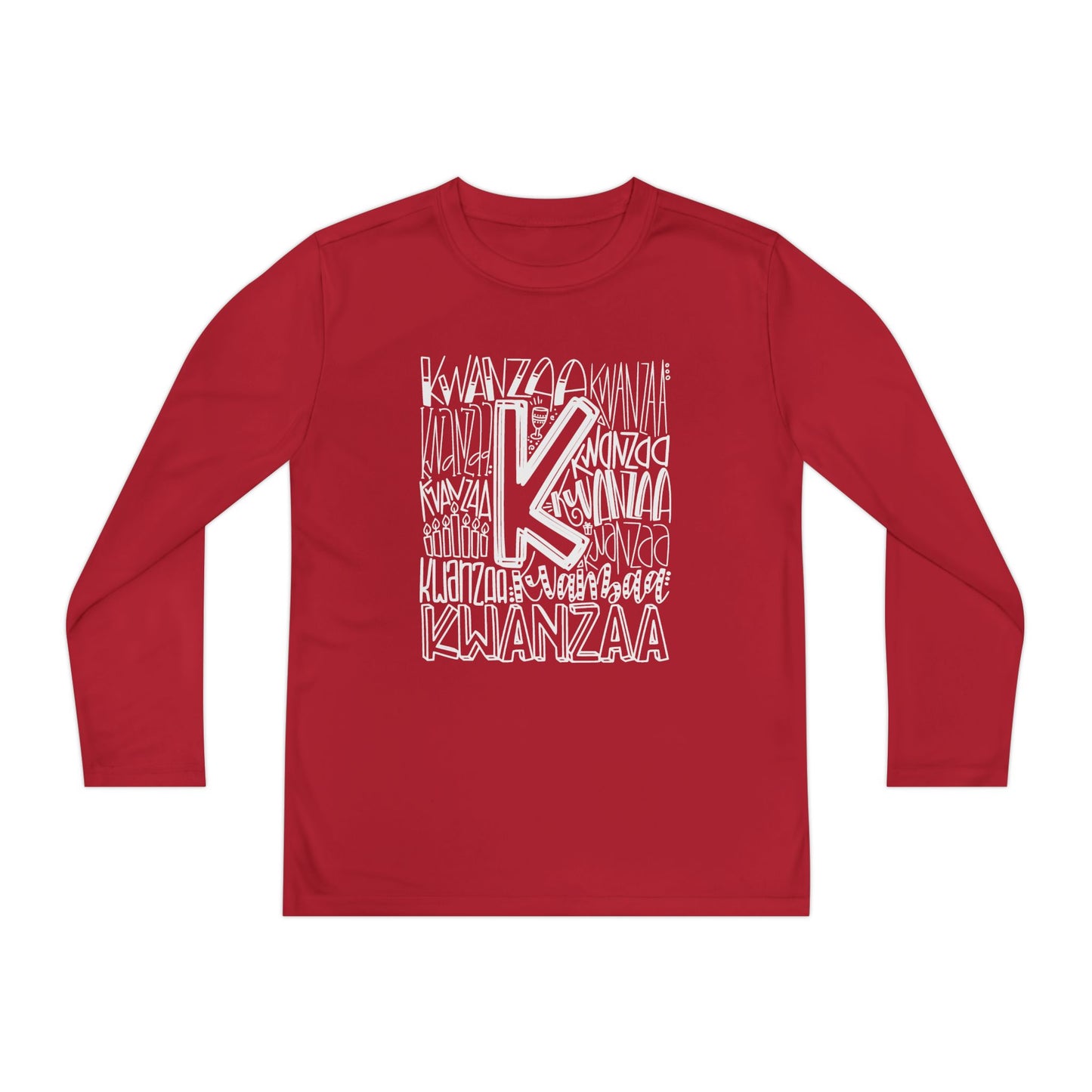 Kwanzaa Wordcloud Youth Long Sleeve Tee