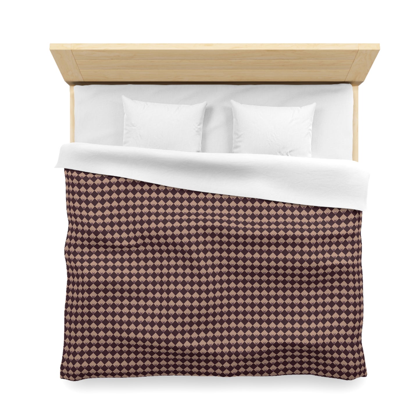 Diamond Bloom-Crimson & Plum  Microfiber Duvet Cover