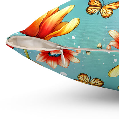Butterfly Bloom Throw Pillow