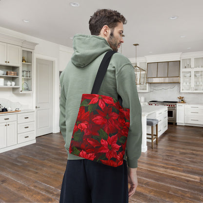 Crimson Noel Canvas Tote Bag
