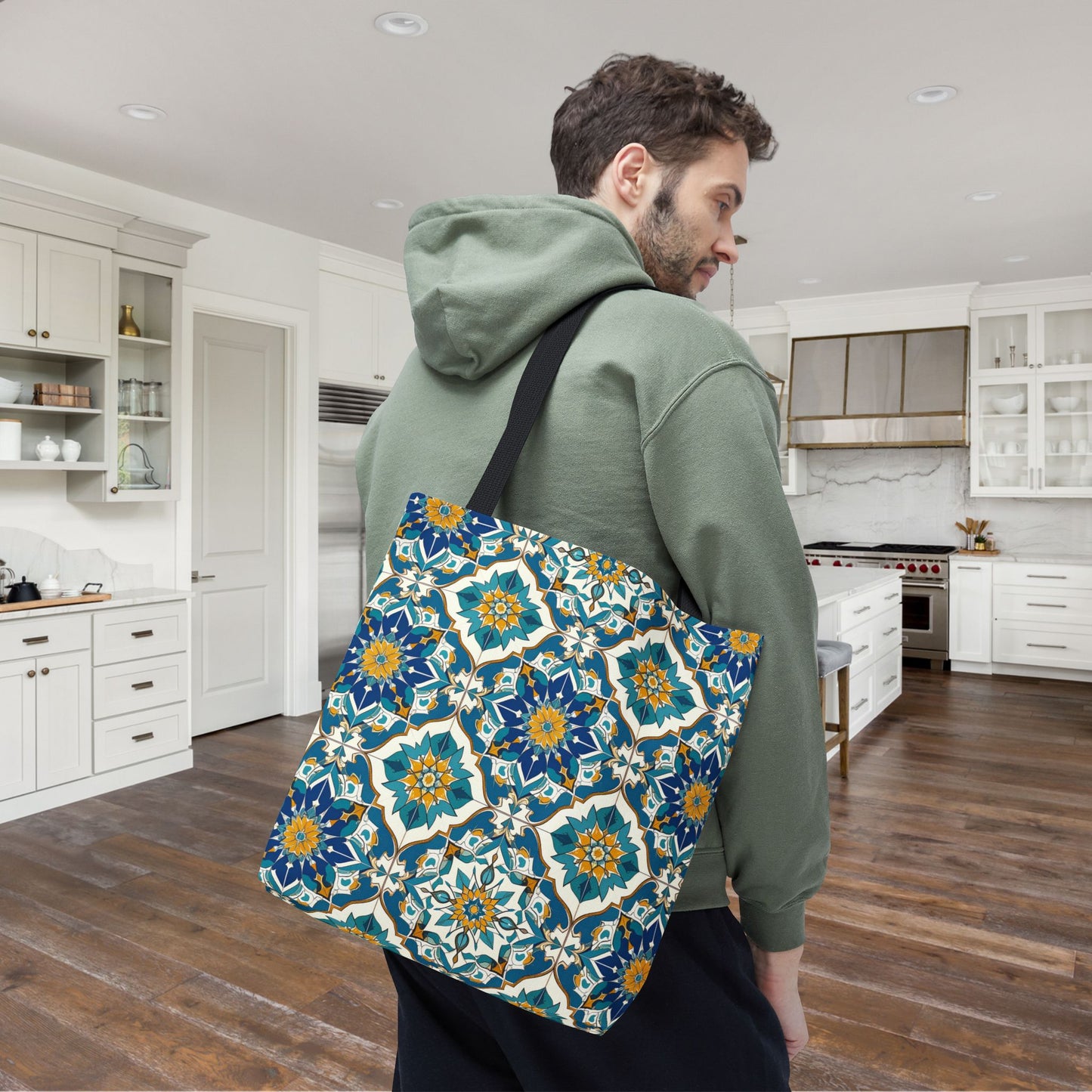 Mediterranean Lace Canvas Tote Bag