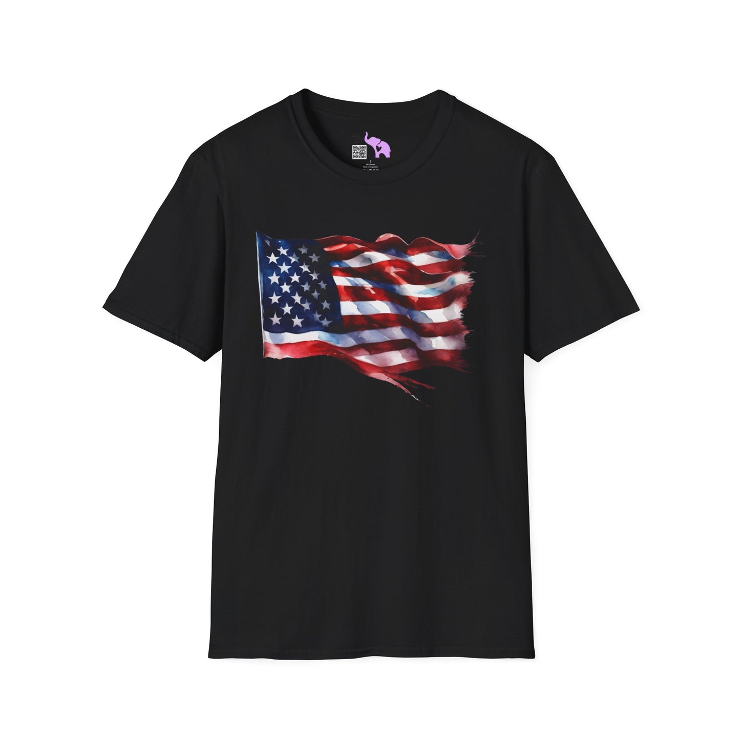 Distressed American Flag Adult T-shirt