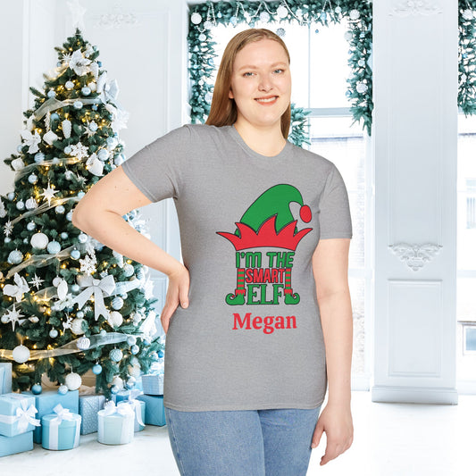 I'm The Smart Elf Personalized Adult T-shirt