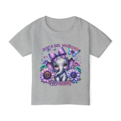Just A Girl Who Loves Elephants Heavy Cotton™ Toddler T-shirt