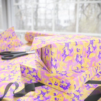 Peach Sorbet Camo Wrapping Paper