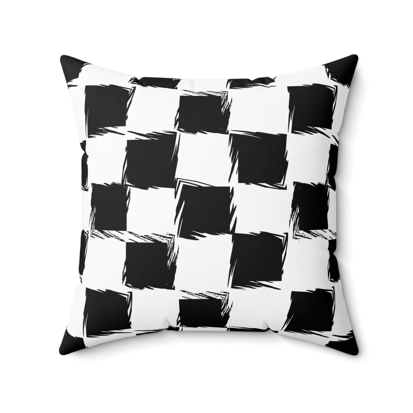 Distorted Check Throw Pillow