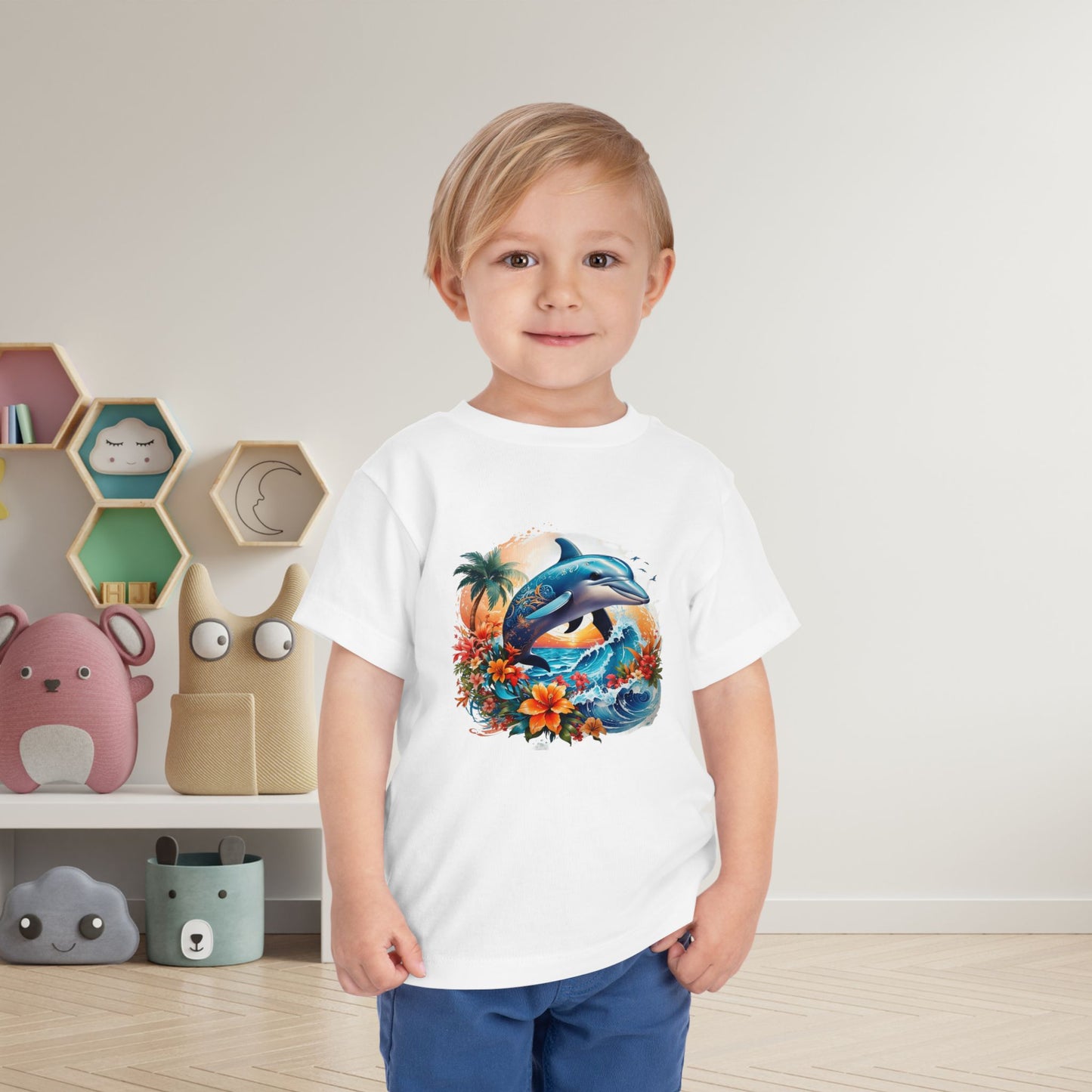 Tropical Dolphin Toddler Tee