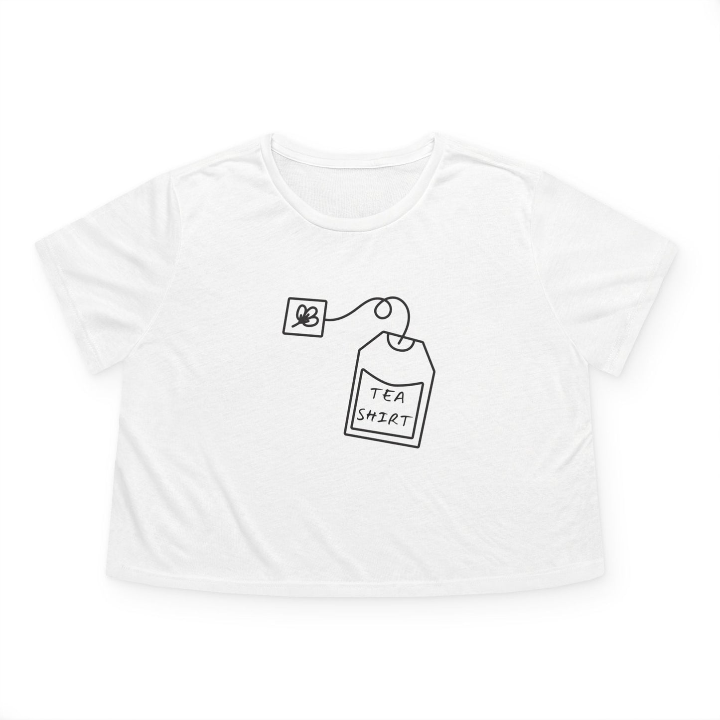 Tea Shirt Women's Flowy Cropped Tee