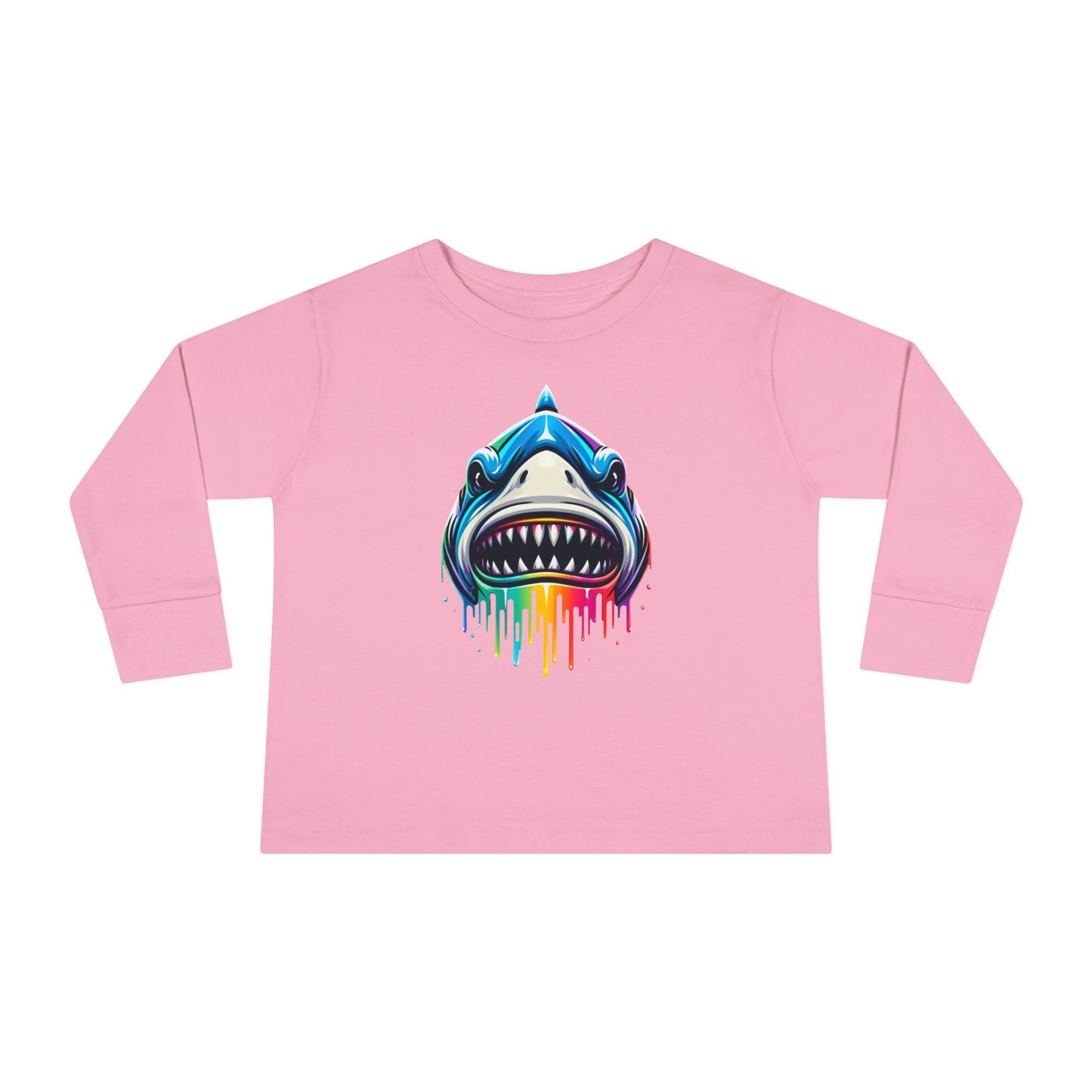 Colorful Shark Toddler Long Sleeve Tee