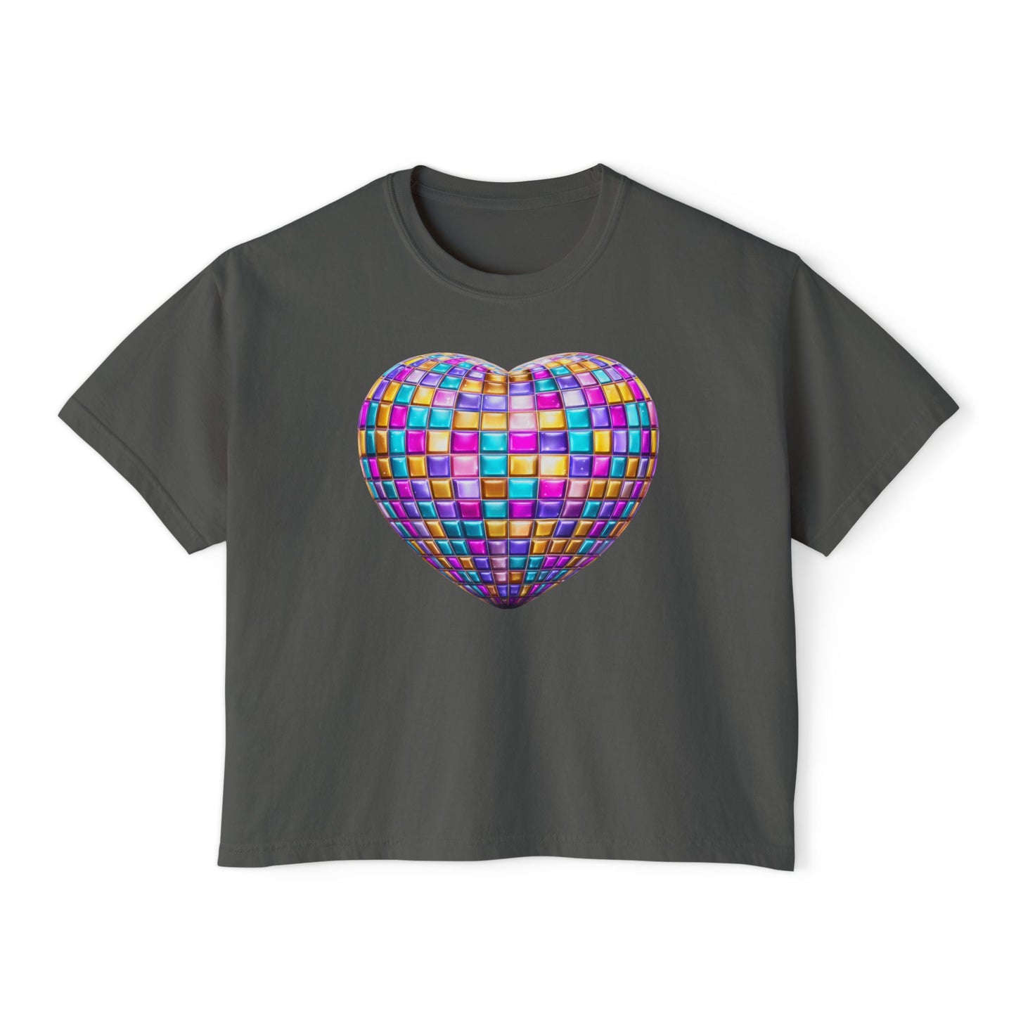 Heart in Blocks Women's Boxy Tee