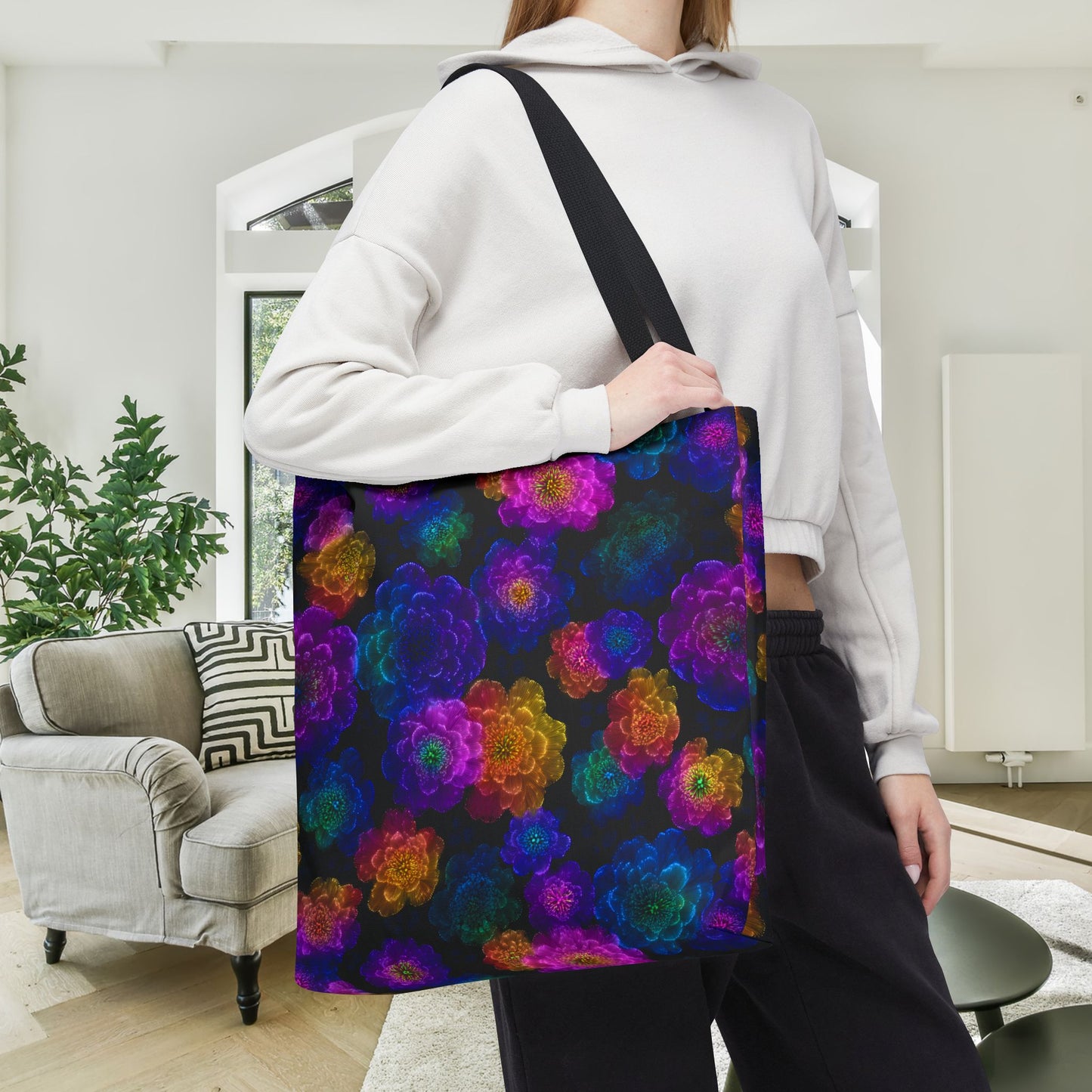 Luminous Carnations Canvas Tote Bag