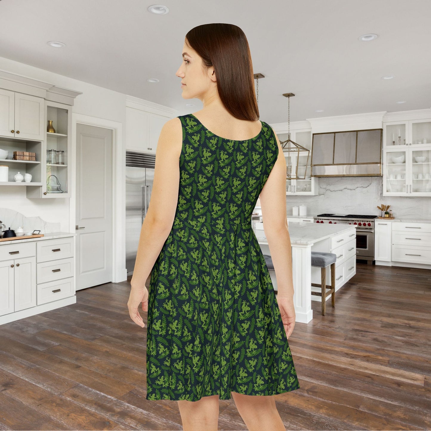 Emerald Canopy Frogs Women's Skater Dress