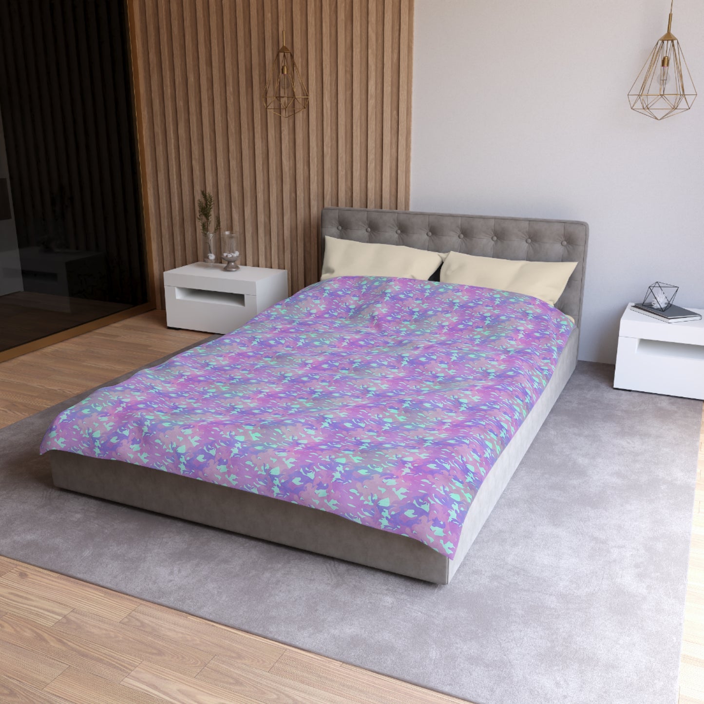 Lavender Mist Camo Duvet Bedding Set