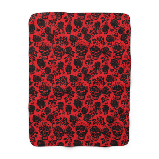 Crimson Masquerade Fleece Blanket