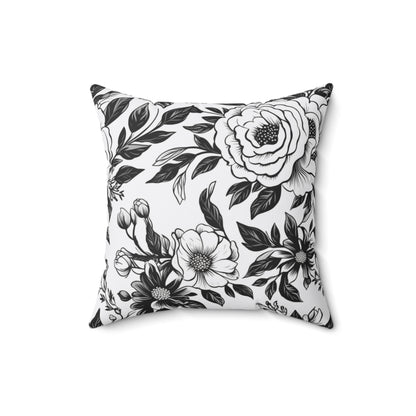 Whispering Blooms Throw Pillow