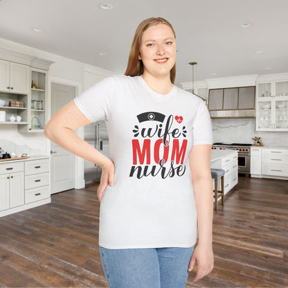 Wife Mom Nurse Adult T-shirt