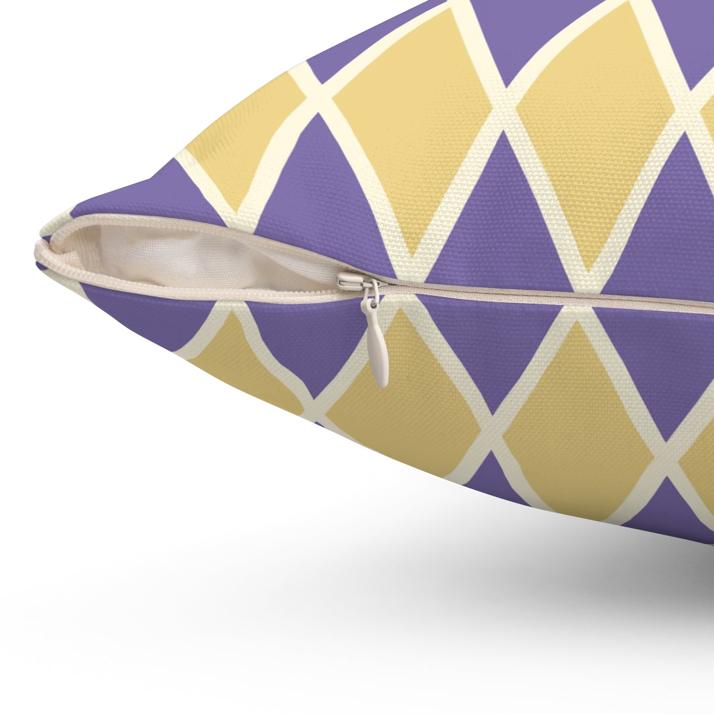 Purple/Yellow Harlequin Throw Pillow