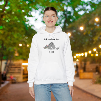 I'd Rather Be A Cat Heavy Blend™ Hooded Sweatshirt