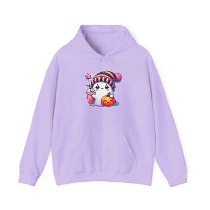 Cute Ghost w/Pumpkins Heavy Blend™ Hooded Sweatshirt