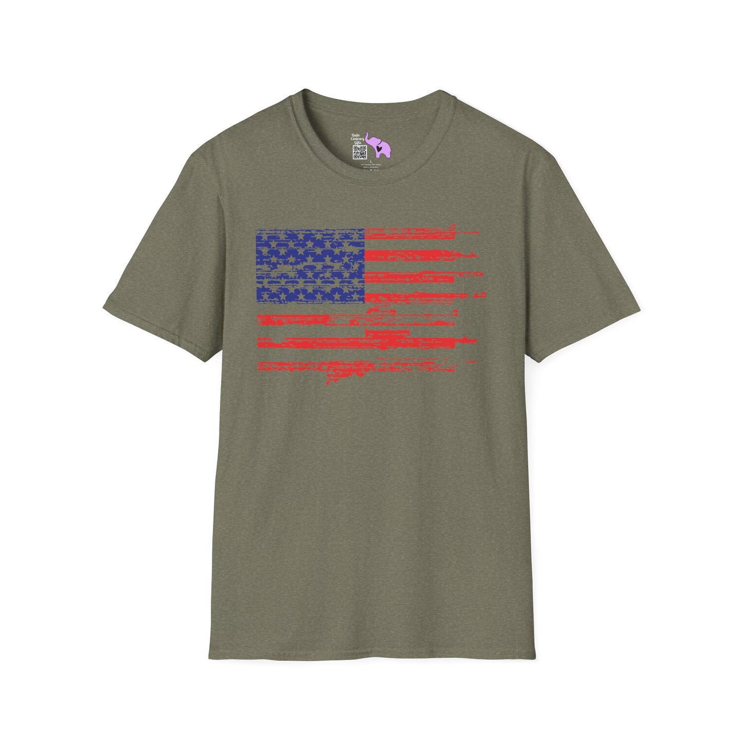 Gun Flag Adult T-shirt