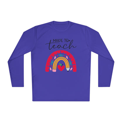 Made to Teach Rainbow Adult Long Sleeve Tee