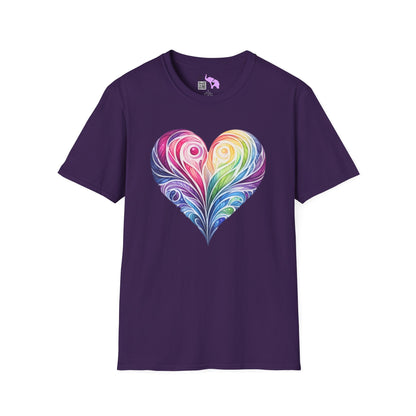 Colorwave Heart Adult T-shirt