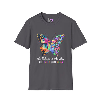 We Believe in Miracles Fight Cancer in All Colors 22 Adult T-shirt