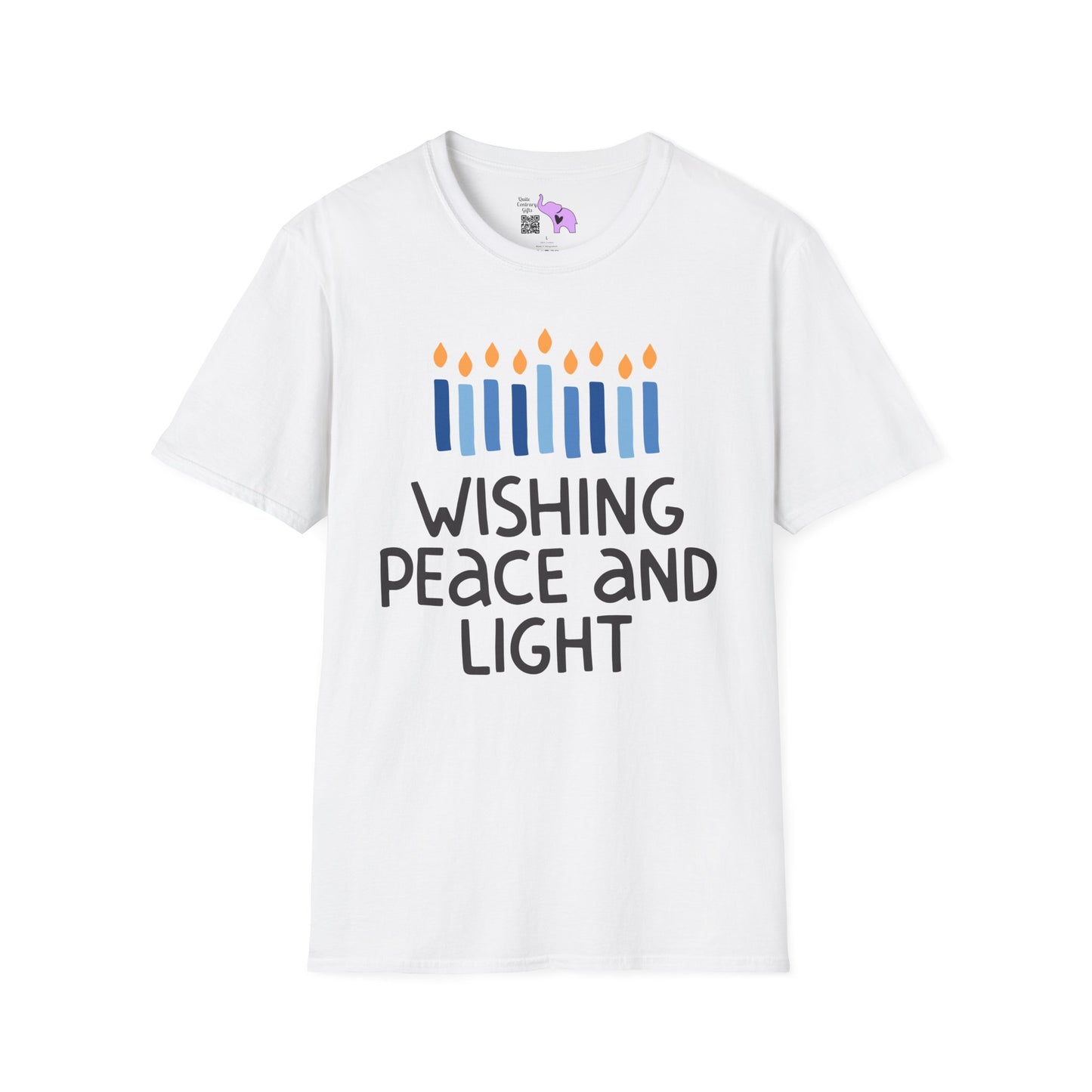 Hanukkah Wishing Peace & Light Adult T-shirt