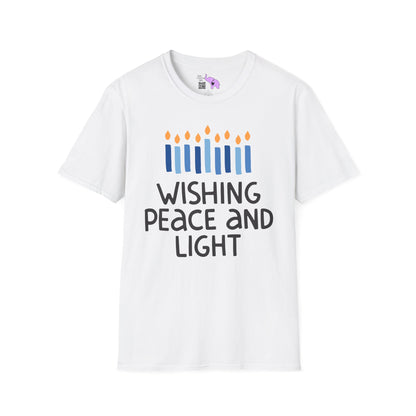 Hanukkah Wishing Peace & Light Adult T-shirt