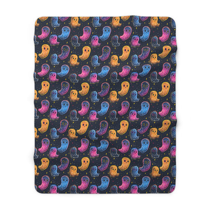 Neon Haunters Sherpa Fleece Blanket