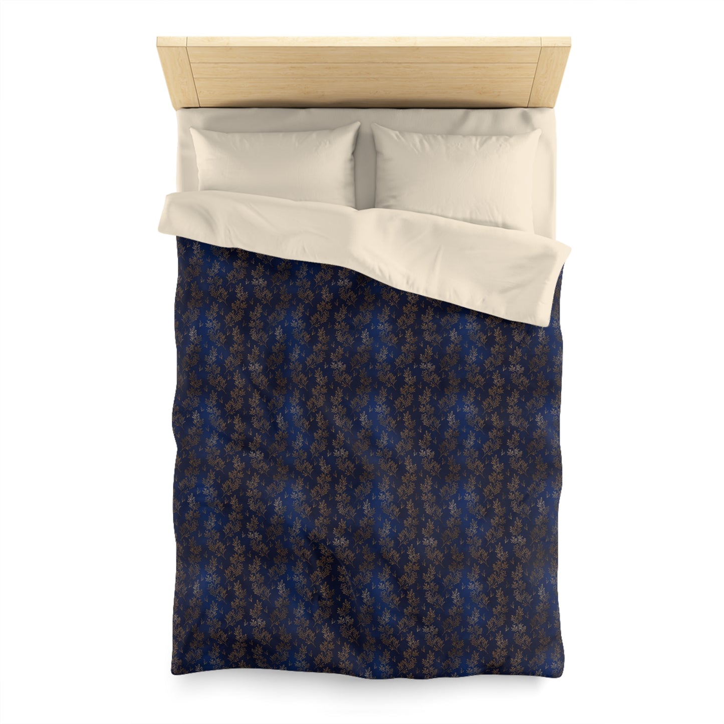 Gilded Twilight Foliage Microfiber Duvet Cover