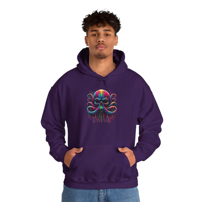 Colorful Skeleton Octopus Heavy Blend™ Hooded Sweatshirt