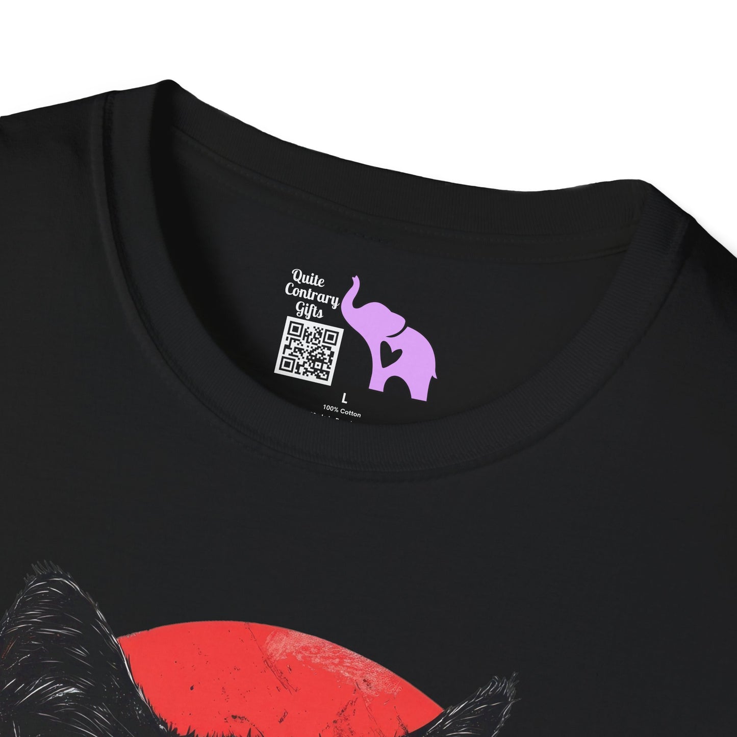 Black Cat Over Full Moon 2 Adult T-shirt