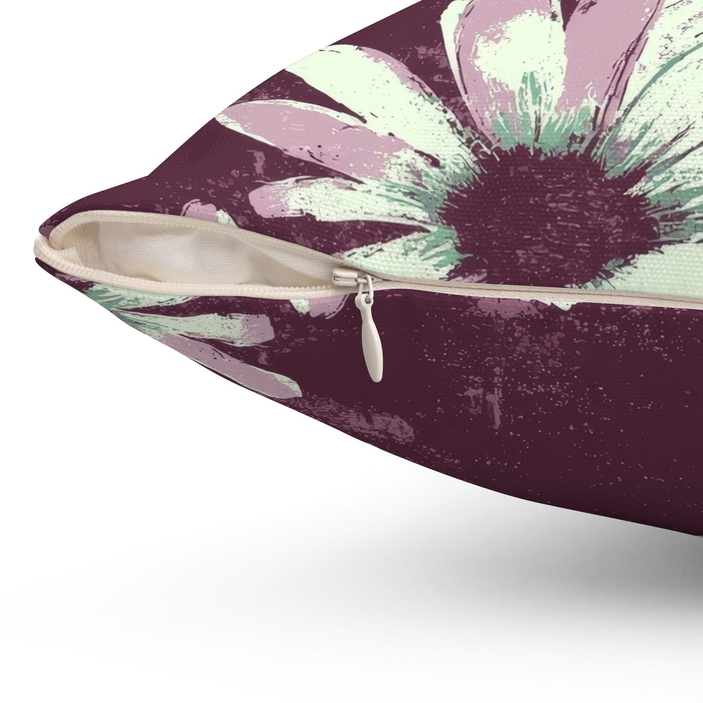 Purple Tide Petals Throw Pillow
