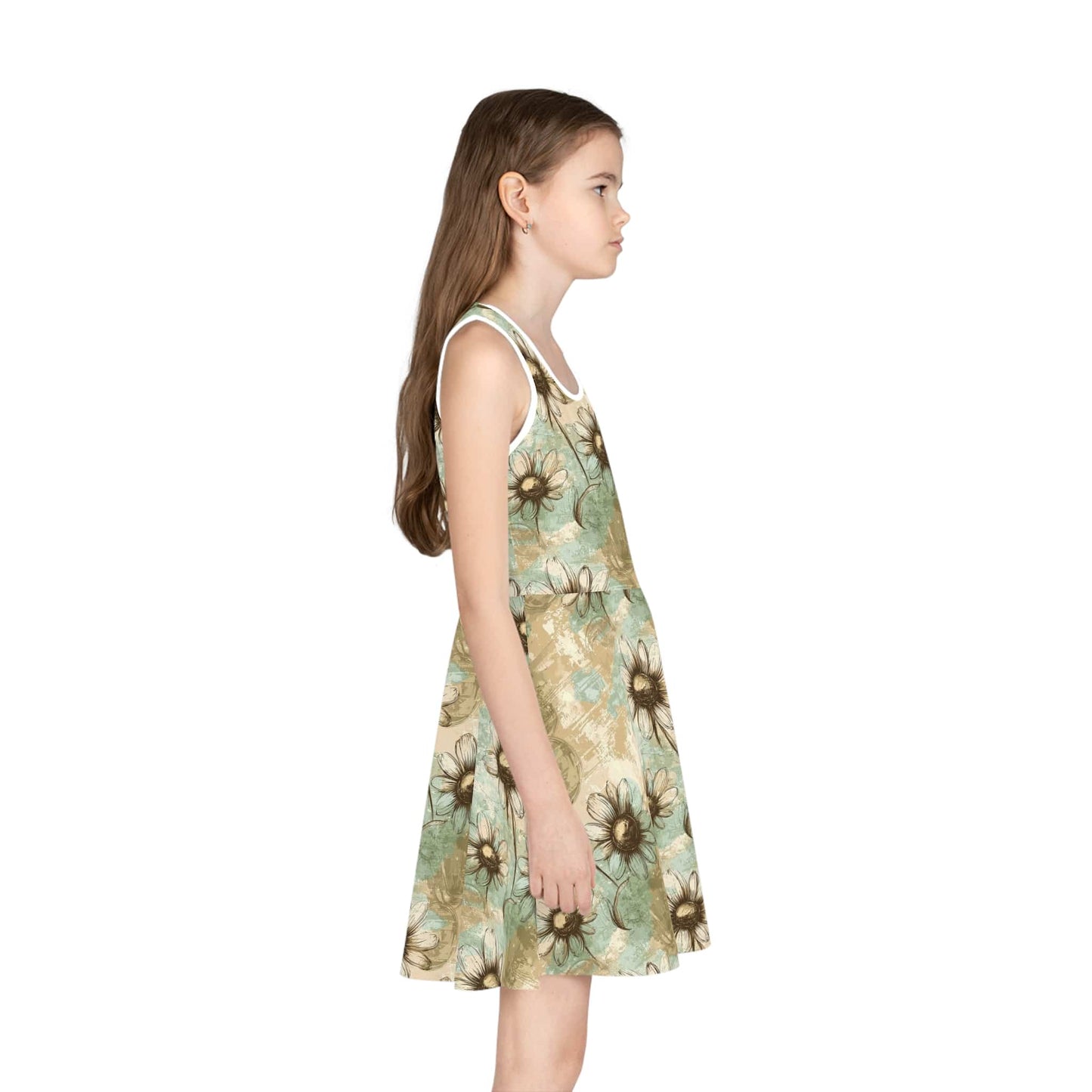 Worn Meadow Daisies Girls' Sleeveless Sundress
